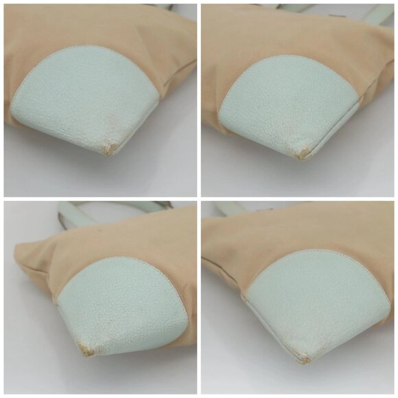 PRADA Tote Bag Canvas Beige Silver Auth - Picture 15 of 15